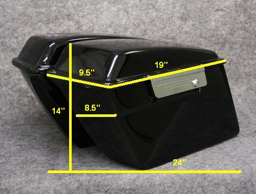 Hardbags for Fat Bob Dimensions Diagram